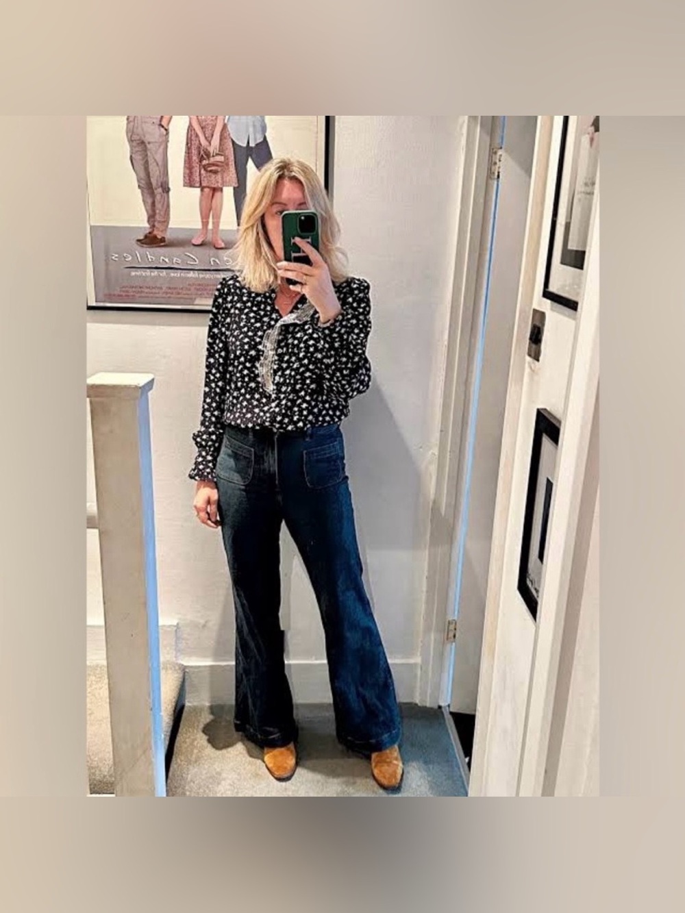 Sezane x Sea NY Chlo Shirt Navy Floral FR36 - Picture 14 of 14